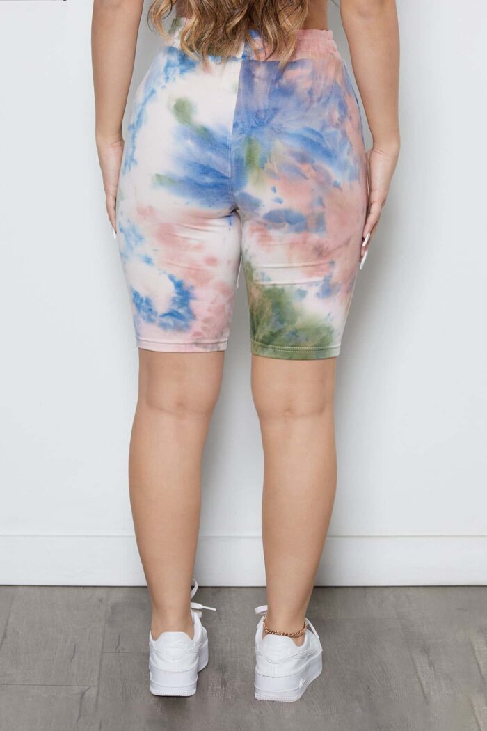 High Rise Vegan Shorts in Water Color