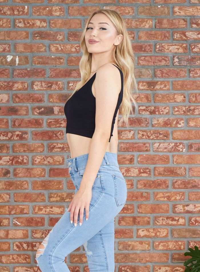 Active Super Cropped Top in Black